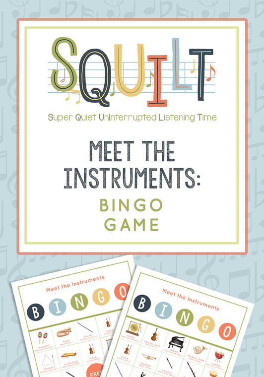 Meet the Instruments Bingo Game